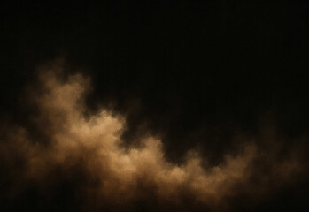 Warm orange cosmic dust clouds drift across a dark starry cosmos, illuminated by distant starlight, creating a nebula-like background ideal for space, science, and creative design