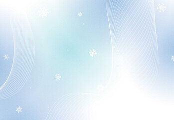 Abstract winter background featuring soft blue gradient, bright light wash, and delicate falling snowflakes to evoke calm seasonal ambiance for festive designs and holiday visuals