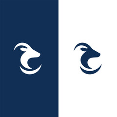 Fototapeta premium flat deer head logo icon