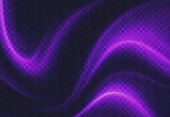 Abstract purple wave ribbons flow across a dark textured background, creating a dynamic, modern and vibrant design suitable for technology, creativity and marketing visuals