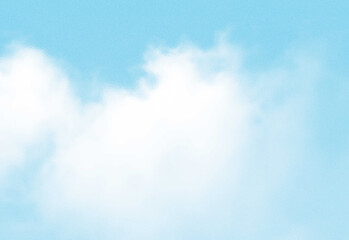 Fototapeta premium Clear blue sky with fluffy white clouds over a tranquil horizon, conveying calm, openness, and fresh air for nature, travel, wellness, and outdoor lifestyle campaigns