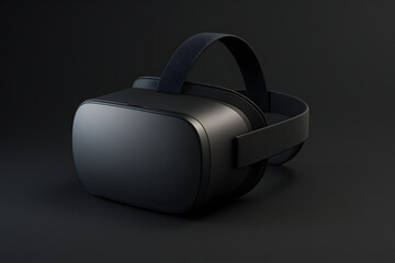 VR Headset on Black Background