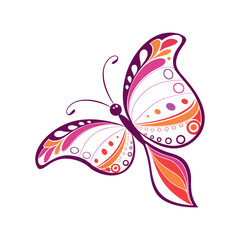 Colorful Butterfly Vector Illustration