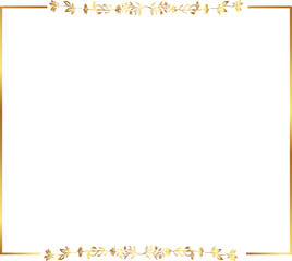 frame with leaves gold border Golden Border Warm Color Frame	
