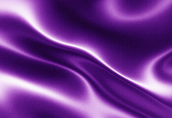 Close up of luxurious purple satin fabric with flowing folds and soft highlights, creating a rich glossy texture suitable for fashion, textile design, and premium branding imagery