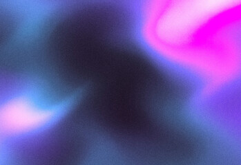 Abstract gradient background with deep blue, violet, and pink tones, soft glow and grain texture, scattered speckles creating a modern, versatile backdrop for design projects