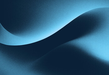 Abstract blue wave texture featuring smooth curved shapes, subtle grain, and a tranquil gradient, creating a modern, versatile background ideal for technology, design, and branding