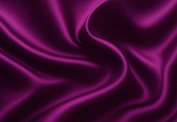 Luxurious purple satin fabric close up with smooth folds and glossy texture, ideal for fashion campaigns, interior decor, textiles, and luxury branding visuals