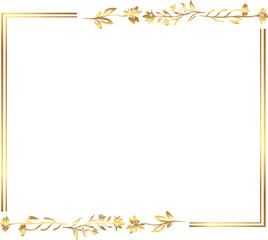 frame with leaves gold border Golden Border Warm Color Frame	
