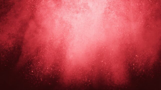 A vibrant red abstract background with a bright central glow and a fine, textured, dusty, or grunge particle effect, darker at the edges, red background - Powered by Adobe