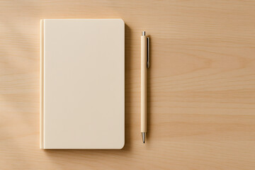 Minimal Notebook and Pen Flat Lay
