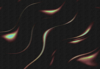 Abstract neon curve shapes on a dark textured background with colorful glow trails subtle grain creating a modern backdrop ideal for tech, design, creative campaigns