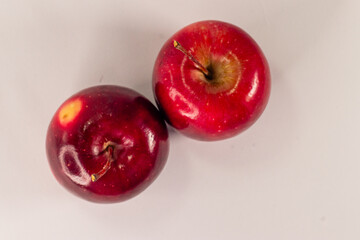 2 Fresh apples isolated on white background