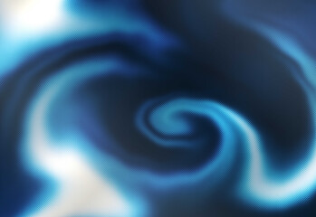 Abstract blue swirl pattern resembling flowing liquid and fabric motion in deep azure tones with soft highlights and smooth curves creating a dynamic sense of movement and depth