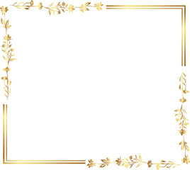 frame with leaves gold border Golden Border Warm Color Frame	

