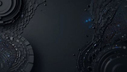 Futuristic Abstract Geometric Digital Art with Symmetry and Depth – Modern Tech-Inspired Visual Design Piece, 8K image 