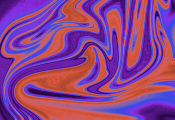 Obraz premium Vibrant abstract swirl pattern featuring flowing orange and purple waves, gradients, and dynamic textures ideal for backgrounds, design projects, and creative visuals