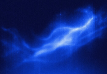 A vivid blue nebula swirls across a dark starry sky, forming a cinematic space background ideal for science fiction visuals, astronomical education, and creative design projects