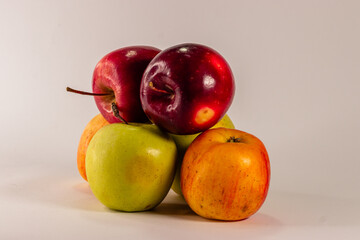 Fresh apples isolated on white background 20