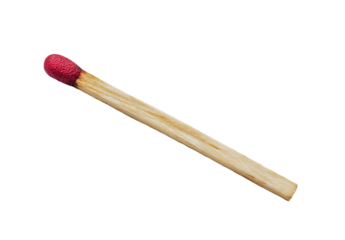 Single matchstick, red head, light brown stick
