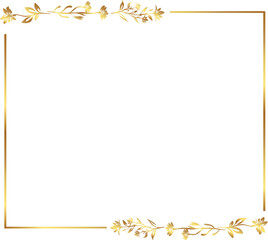 frame with leaves gold border Golden Border Warm Color Frame	
