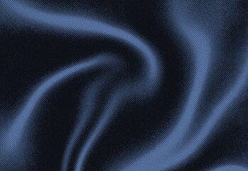 Abstract close up of silky blue fabric with flowing folds and soft lighting, capturing rich texture, depth, and subtle shimmer for elegant design and visual appeal