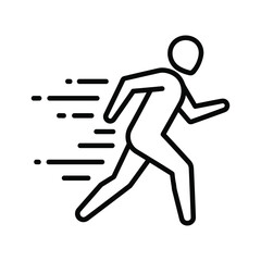 Runner icon with motion lines