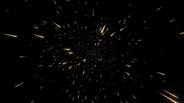 Light Orange Futuristic Hyperjump Interstellar Flight Background VJ Loop in 4K
