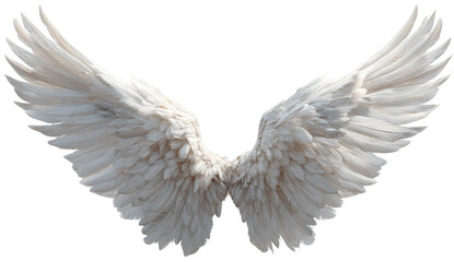 Obraz premium Pair of large, pristine white angel wings