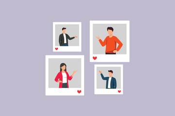 community concept. colored flat vector illustration isolated