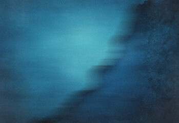 Abstract blue gradient with a grainy texture and diagonal light to dark transition, evoking ocean shimmer and night sky depth, ideal for backgrounds, design projects, and branding elements.