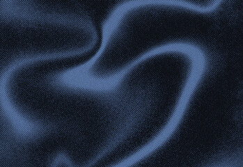 Abstract blue velvet texture with flowing ribbons of lighter blue contouring a dark background; close up macro pattern for background design, digital art, and creative branding
