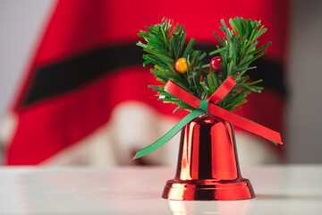 Christmas Bell Decoration with copy space