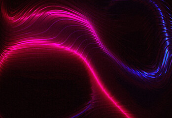 Abstract neon light trails in magenta and blue sweep across a canvas, creating a dynamic, futuristic visual of energy waves, digital motion, and technology aesthetics for visuals