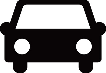 車の正面アイコン　モノトーン