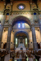 Fototapeta premium Interior of Corpus Domini church along via Mario Pagano in Milan, Italy