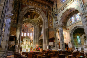 Obraz premium Interior of Corpus Domini church along via Mario Pagano in Milan, Italy