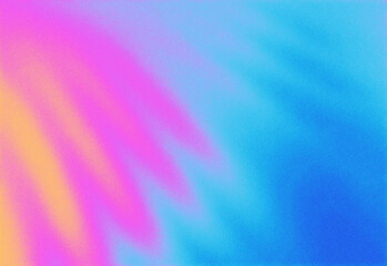 Abstract, vibrant gradient background with warm pink and orange tones blending into cool blue hues, featuring soft texture and smooth flow, ideal for modern design and projects.