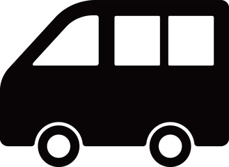 ワゴン車のアイコン　モノトーン