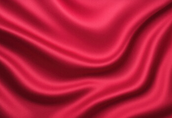 Close-up of luxurious red satin fabric with flowing folds, soft sheen, and rich texture, highlighting draped textile material for fashion, interior design, and luxury visuals