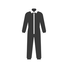 Fototapeta premium A dark grey icon of a full body suit