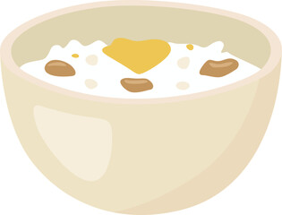 Cozy Bowl of Warm Oatmeal or Porridge