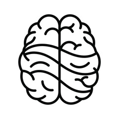 Outline icon of a human brain