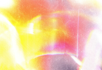 Abstract vibrant light flare with warm yellow, pink, and purple hues creating a dynamic background suitable for designs, branding visuals, layouts, and creative projects