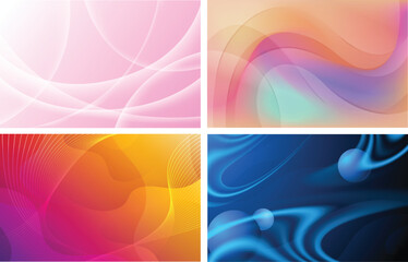 Colorful Gradient Abstract Fluid Backgrounds