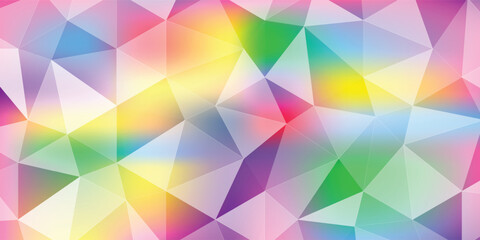Color Blend Rainbow Trendy Low Poly BG Design