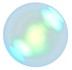 Colorful magical fantasy dreamy bubble or Soap bubble. Png transapency	