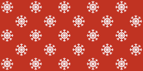 Christmas, new year seamless pattern, snowflakes line illustration