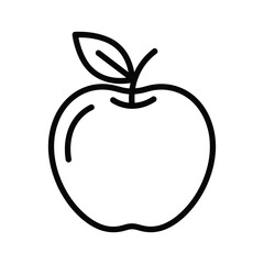 Illustration of a fresh apple with a leaf, a healthy and delicious fruit