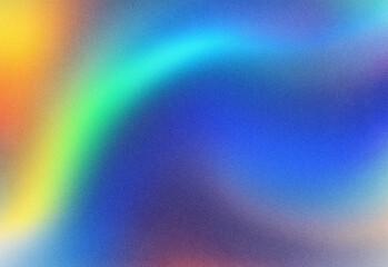 Abstract colorful gradient background featuring a rainbow arc and grainy texture, vibrant and versatile for branding, web design, presentations, digital art, and creative concepts